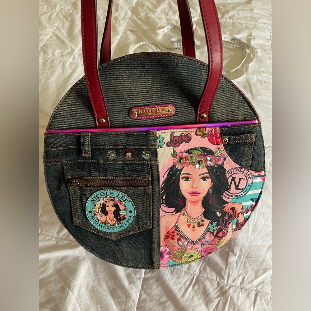 Authentic Nicole Lee round purse